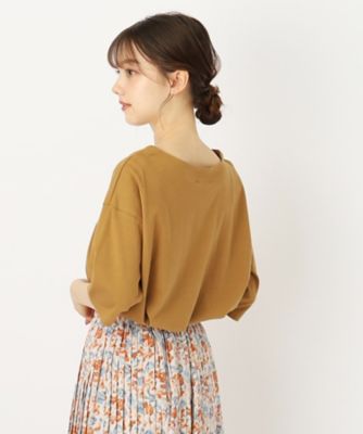 【５分袖／洗える／ＵＳＡコットン１００％】バンチドフラワープリントＴシャツ（２００２３１９７１０）