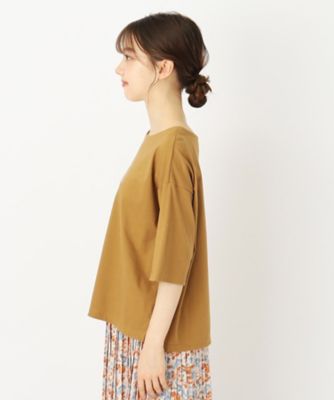 【５分袖／洗える／ＵＳＡコットン１００％】バンチドフラワープリントＴシャツ（２００２３１９７１０）