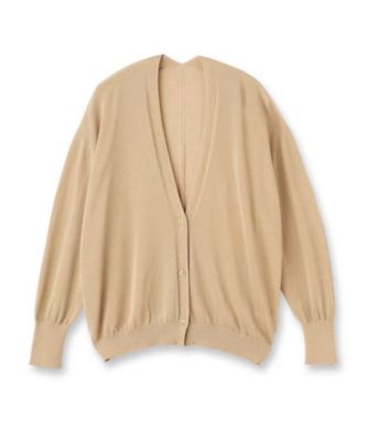 洗える／麻混／日本製】シアーリネンニットカーディガン
