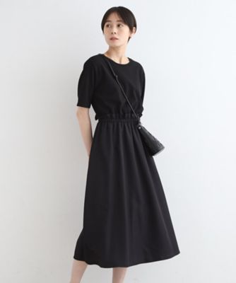 ＜INDIVI S (Women/小さいサイズ)＞【洗える／２ピース見え】Ｔシャツ＆ボリュームスカート　ドッキングワンピース（２００２３２０５９１）