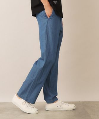 綿麻デニムドロストパンツ（２００２３２０９５１）