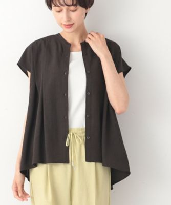 ＜Dessin (Women)＞【洗える】テントラインフレンチスリーブブラウス（ＸＳ～Ｌ）（２００２３２１７３５）