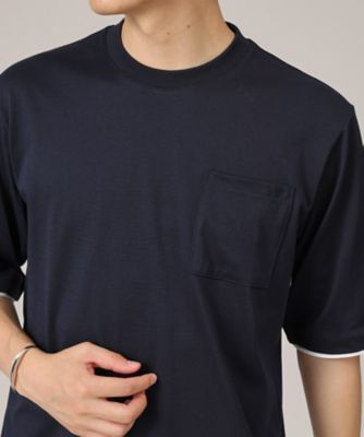 【接触冷感／日本製】レイヤード　Ｔシャツ（２００２３２２５７４）