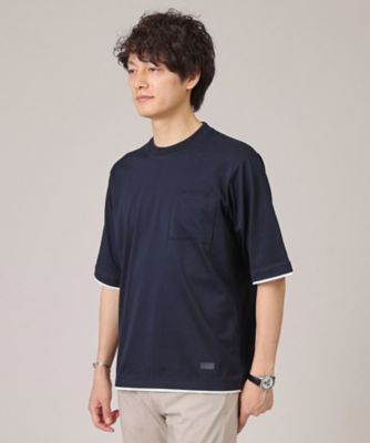 【接触冷感／日本製】レイヤード　Ｔシャツ（２００２３２２５７４）