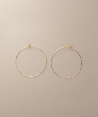 K18オメガチェーン フープピアス大（2002323040