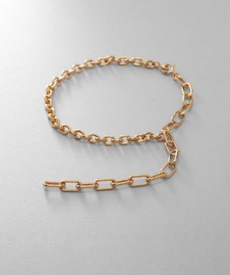 ＜COCOHNIK ONKITSCH (Women)＞シルバー　ハンギングミックスケーブルチェーン　ブレスレット　ＧＰ（２００２３２３１２９）