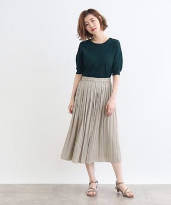 低身さん向け－8cm丈＞割線風プリーツスカーチョ