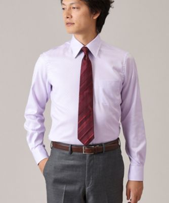 TAKEO KIKUCHI (Men)/タケオキクチ【Made in JAPAN】市松紋 ドレスシャツ(2002329571) パープル081 トップス【三越伊勢丹/公式】