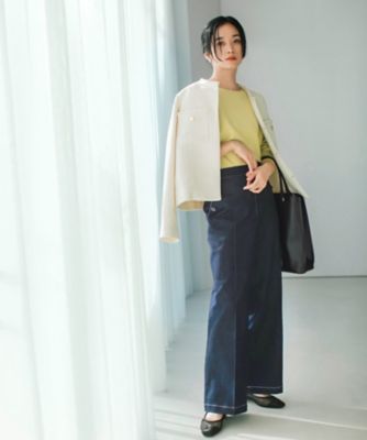 美脚／オ―ルシーズン】デニムマリンパンツ／洗濯機OK