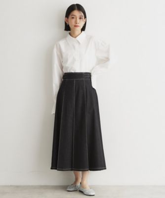 foufou デニムタックスカート　サイズ0 skirt – THE MUSEUM foufou