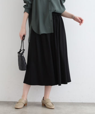 ＜INDIVI L (Women/大きいサイズ)＞【洗える／ウエストゴム】ジャージスカーチョ（２００２３３０２８６）