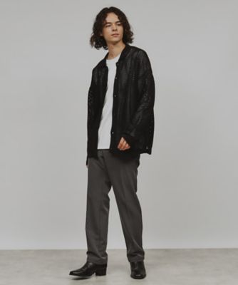 透かし編みニットシャツ（２００２３３０４３５）