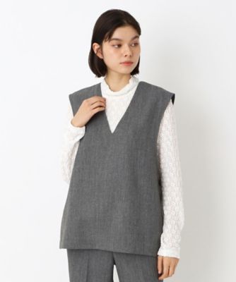 ＜CORDIER (Women)＞【セットアップ可】ツイーディライト　ベスト（２００２３３０４９３）