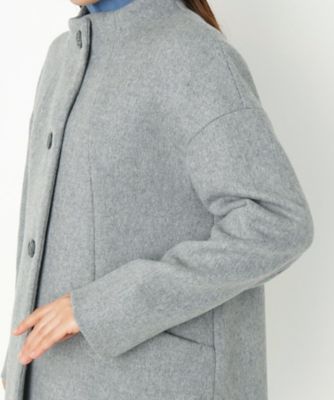 ダブルフェイスビーバー調ウール混コート（2002330501