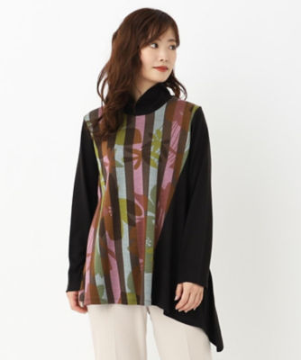 ＜CORDIER (Women)＞【Ｍ～４Ｌサイズ】マルチプリントチュニック（２００２３３０５１４）