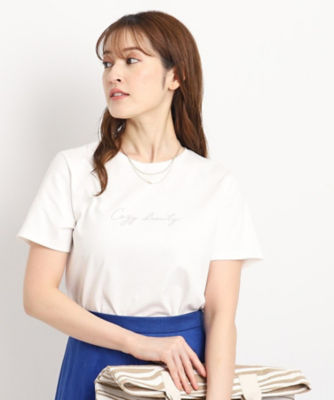 ＜COUP DE CHANCE (Women)＞【洗える／日本製】夏のスタイリングに活躍するロゴＴシャツ（２００２３３０５２９）