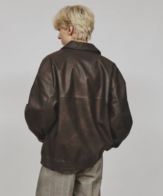 Ａ－２シンセティックレザーブルゾン（２００２３３０５３４）