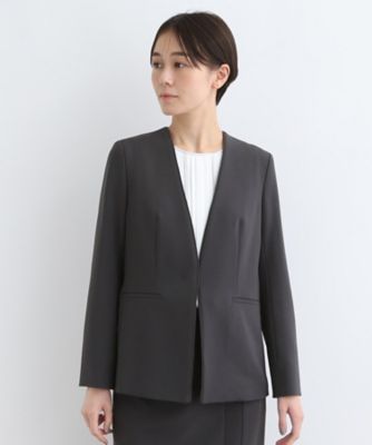 洗える／日本製／定番スーツ】トリアセテート混ストレッチノー