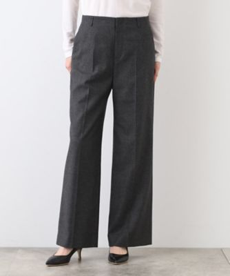 ＜INDIVI S (Women/小さいサイズ)＞【日本製／ＳＥＴＵＰ可能／インポート素材】ストライプワイドストレードパンツ（２００２３３０９５８）