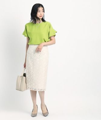 【洗える／麻調合繊／セットアップ可】ドライタッチで夏おすすめ！袖デザインがフェミニンなブラウス（２００２３３６７０９）