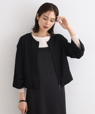 【SALE】INDIVI S (Women/小さいサイズ)/インディヴィS【洗える/UVケア/SETUP可能】バルーンスリーブブルゾン(2002336711) クロ019 コート・ジャケット【三越伊勢丹/公式】