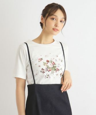 コットン100％】スキャタードプリントTシャツ 