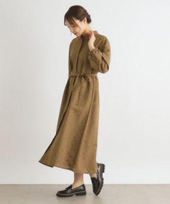 3colors／洗える／ペチコート付き】ジャカードワンピース