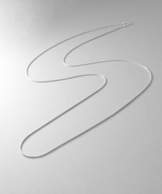 ＜COCOHNIK ONKITSCH (Women)＞シルバー　デザインチェーン　スネークネックレス（９０ｃｍ）（２００２３３７２４６）