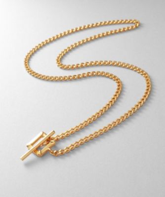 ＜COCOHNIK ONKITSCH (Women)＞シルバー　カーブチェーン　スクエアマンテルネックレス　ＧＰ（２００２３３７２４９）