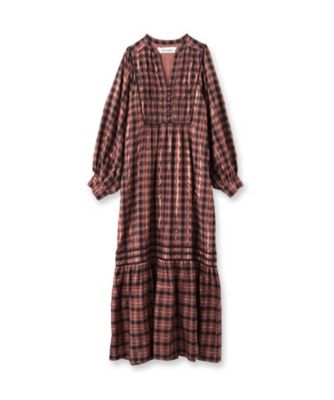 ＳＡＲＡ　ＭＡＬＬＩＫＡ（サラマリカ）Ｃｏｔｔｏｎ　Ｃｈｅｃｋ　Ｓｈｉｒｒｉｎｇ　Ｌｏｎｇ　Ｄｒｅｓｓ（２００２３３７９３３）