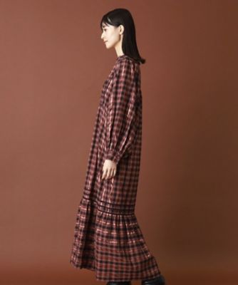 ＳＡＲＡ　ＭＡＬＬＩＫＡ（サラマリカ）Ｃｏｔｔｏｎ　Ｃｈｅｃｋ　Ｓｈｉｒｒｉｎｇ　Ｌｏｎｇ　Ｄｒｅｓｓ（２００２３３７９３３）