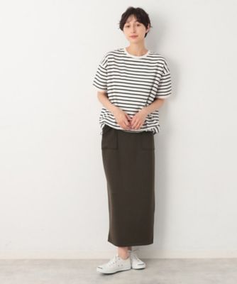 【洗える】ダンボールジャージストレートスカート（ＸＳ～Ｌ）（２００２３３８１２１）