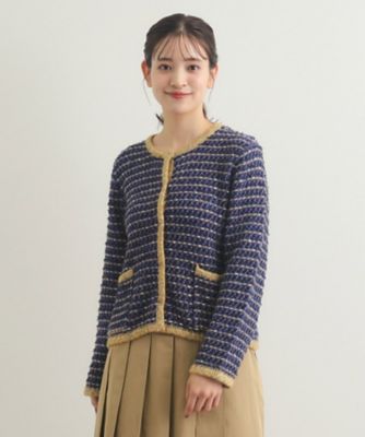 LAURA ASHLEY / ローラ アシュレイ 【3colors／スナップボタン】ツイードカーディガン 3colors／スナップボタン】ツイードカーディガン（カーディガン