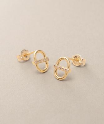 COCOSHNIK (Women)/ココシュニック K10ダイヤモンド PCモチーフ スタッドピアス(2002338172)