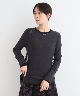 ＜INDIVI S (Women/小さいサイズ)＞【洗える／ウール混／シアーラメ】ラウンドネックニット（２００２３３８２０４）