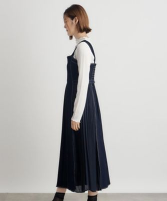 デニムサイドプリーツジャンドレ（2002338259） | GROVE