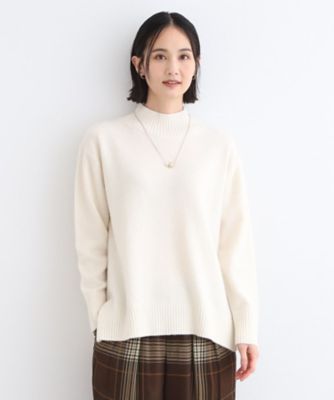 ＜INDIVI S (Women/小さいサイズ)＞【冬ニット人気ＮＯ．１！／カシミヤ混】バックスリット　ハイネックニット（２００２３３８２６１）