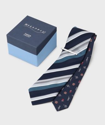 BOXセット／旅するネクタイ～世界編～】ネクタイ＆タイバー セット