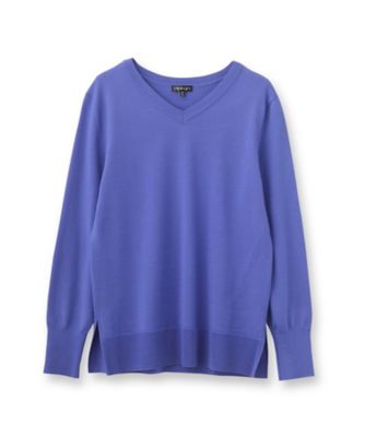 美品★YLEVE｜定価4万 22AW エクストラファインメリノウールニット ウール100％】エクストラファインメリノ Vネックニット