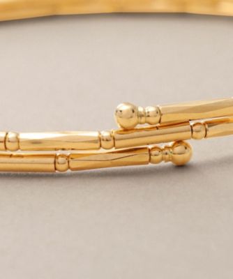 K18シェイプカットビーズ形状記憶 ブレスレット