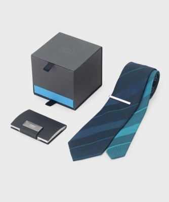 BOXセット】ネクタイ＆タイバー＆名刺入れ セット