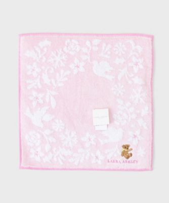 ＜LAURA ASHLEY＞【ＷＩＮＴＥＲ／お配りギフトにおすすめ！】ベア刺繍　タオルハンカチ（２００２３４０８３３）