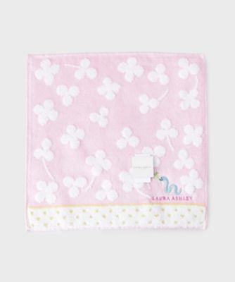 ＜LAURA ASHLEY＞干支刺繍　クローバータオルハンカチ（２００２３４０８３４）
