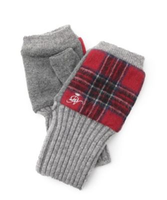 バイカラーチェックハーフグローブ（2002341811