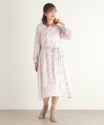 ★ ドレミちゃん様現行ローラアシュレイ　ロングシャツワンピース❤︎3way M L 襟取り外し可／3colors／同柄アイテムあり】ポリントン