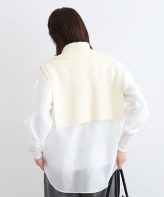 洗える／2WAY】タートルネックニットケープ（2002345126