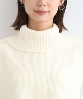 洗える／2WAY】タートルネックニットケープ（2002345126