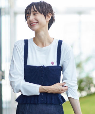 ＜Dessin (Women)＞【洗える】ロングスリーブＴシャツ（ＸＳ～Ｌ）（２００２３４５７０１）