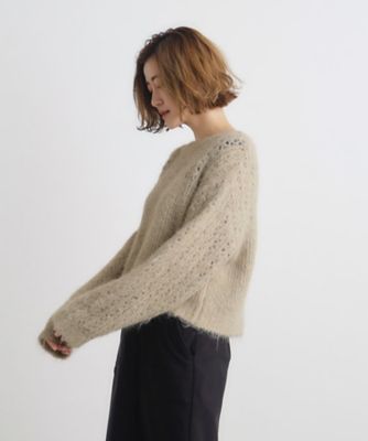 透かし編みクロップドニット（2002346914） | GROVE (Women