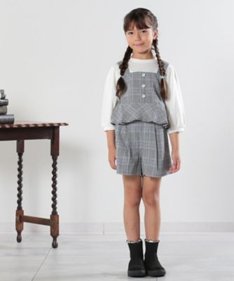 ＜SHOO･LA･RUE(Baby&Kids)＞【１１０－１４０ｃｍ／２点セット】チェックビスチェ＋ショートパンツ（２００２３４６９４８）